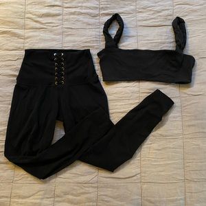 WeWoreWhat bra and leggings set